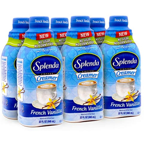 Splenda Sugar Free, Low Calorie French Vanilla Coffee Creamer. Pack Of 6 (32oz. Bottles)