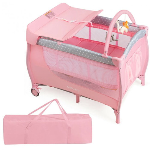 Portable Foldable Baby Nursery Center Playard Playpen W/ Changing Station