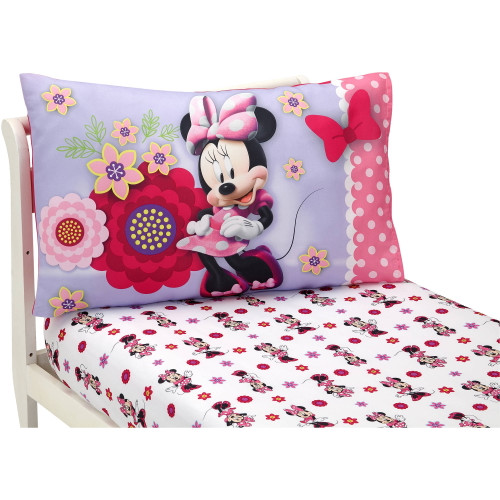 Disney 2-piece Minnie Mouse Bow Power Toddler Sheet And Pillowcase Set