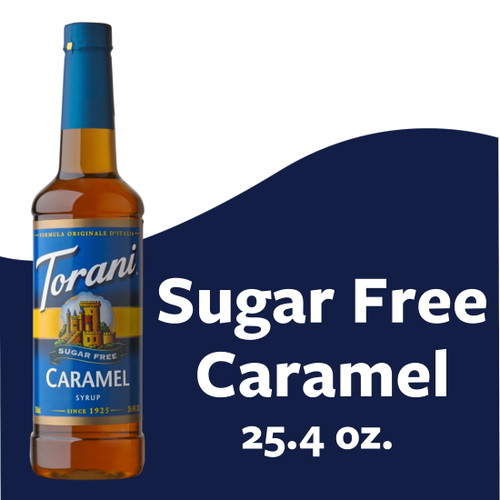 Torani Sugar Free Caramel Flavoring Syrup, Coffee Flavoring, Drink Mix, 25.4 Oz