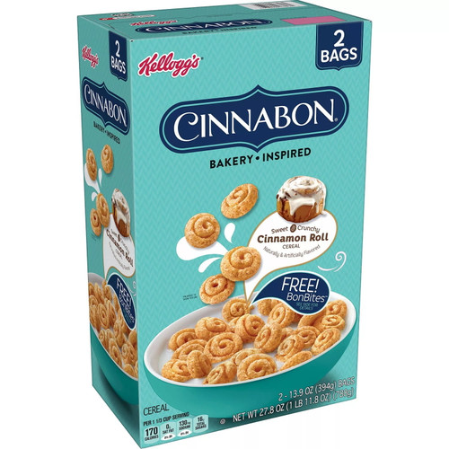 Kellogg's Cinnabon Cinnamon Roll Breakfast Cereal, 27.8 Ounce