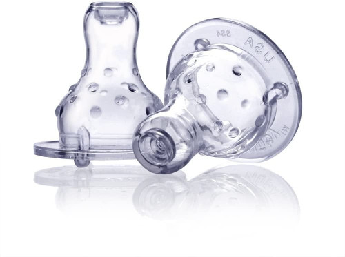 Nuby 6 Pack No Spill Nuby Nipples, 0-6 Months, Clear Pack Of 2