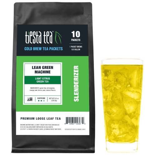 Tiesta Tea Lean Green Machine Cold Brew, Light Citrus Cold Brew Tea