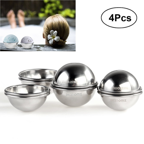 Ounona 8pcs Stainless Steel Bath Bomb Mold Sturdy Bath Salt Bomb Mold For Crafting