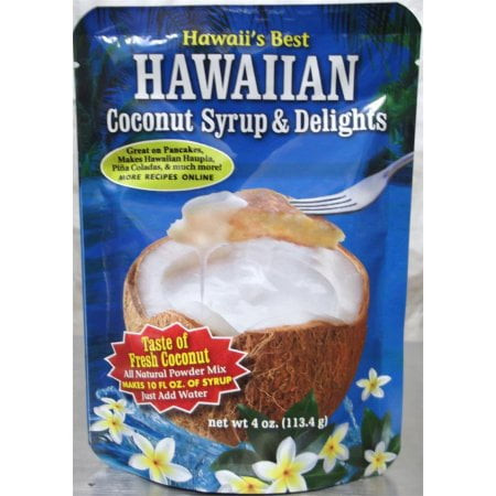 Hawaiian Best Coconut Syrup & Delights, 4 Oz.