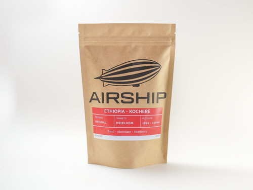 Airship Coffee Ethiopia, Light Roast, Whole Coffee Beans, 8.8 Oz
