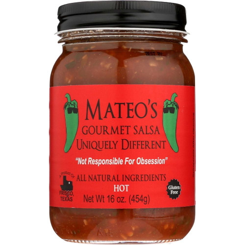 Mateos Gourmet Hot Salsa, 16 Ounce -- 6 Per Case.