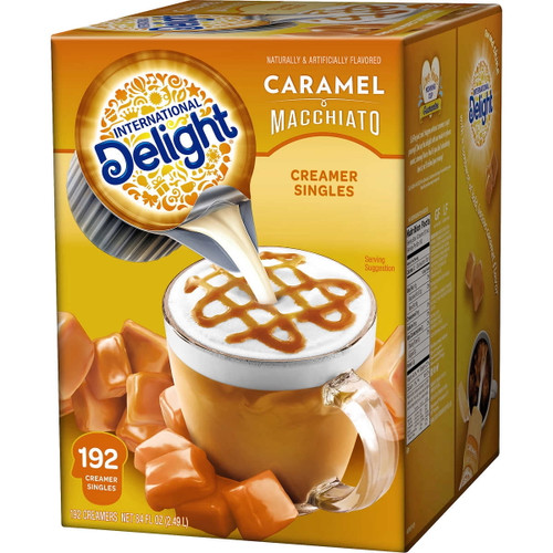 International Delight Non-dairy Creamer Singles, Caramel Macchiato, 192 Ct