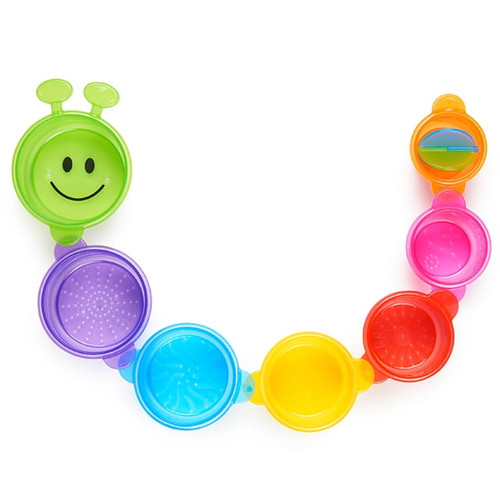 Munchkin Caterpillar Spillers Toddler Bath Toy, Multi-color