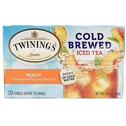 Twinings Of London Cold Brew Teabags, Peach, 1.41 Ounce