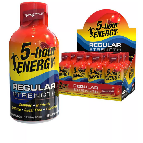 5-hour Energy Shot, Regular Strength, Pomegranate (1.93 Oz., 12 Ct.)