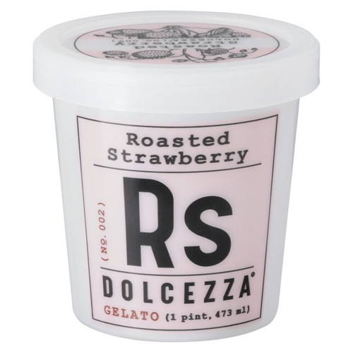 Dolcezza Roasted Strawberry Gelato, 1 Pint -- 8 Per Case.