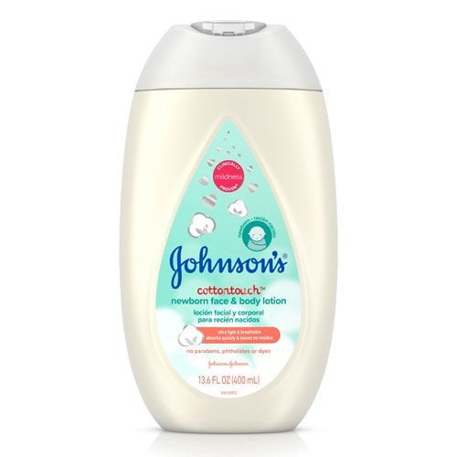Johnson's Baby Cotton Touch Newborn Face & Body Lotion, 13.5 Oz, 2-pack