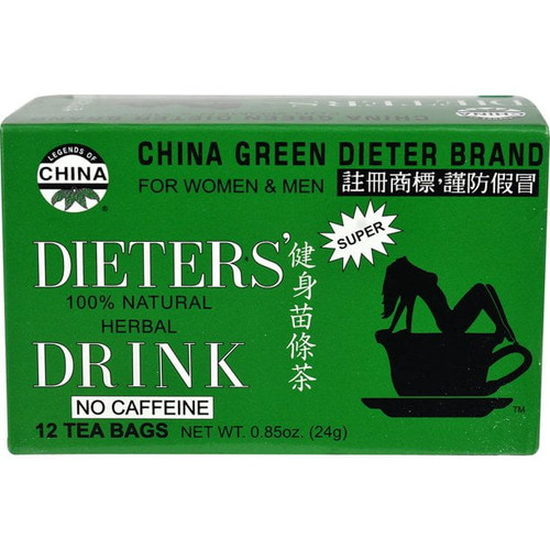 Uncle Lee's Dieter's Tea Decaffeinated China Green -- 12 Tea Bags Pack Of 3