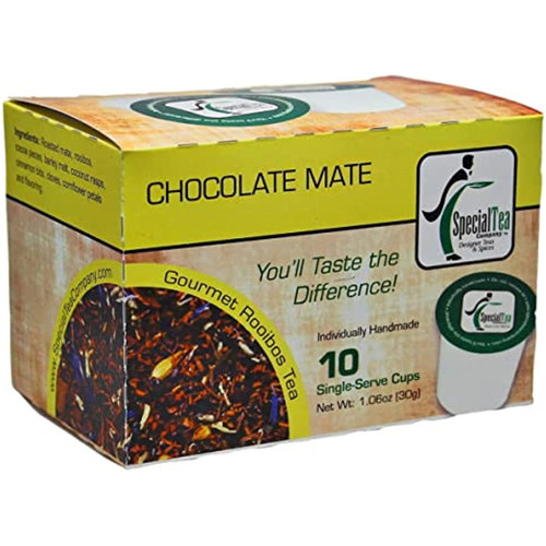Special Tea Company Chocolate Mate, Single Serve Cups (pack Of 10)