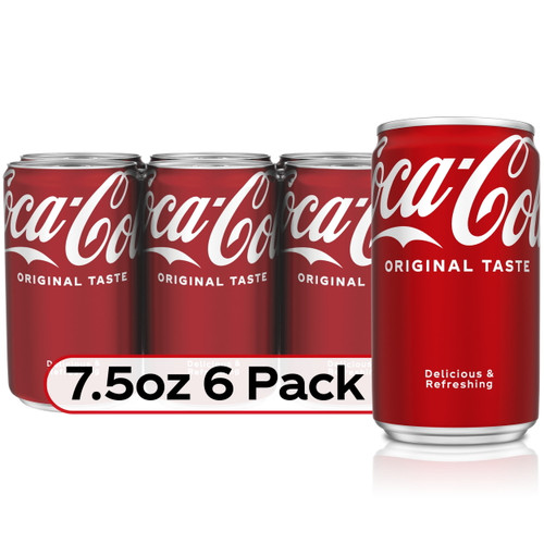 Coca-cola Soda Soft Drink, 7.5 Fl Oz, 6 Pack