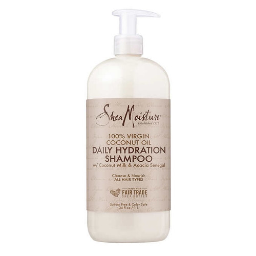 Shea Moisture 100% Virgin Coconut Oil Daily Hydration Shampoo, 34 Fl Oz