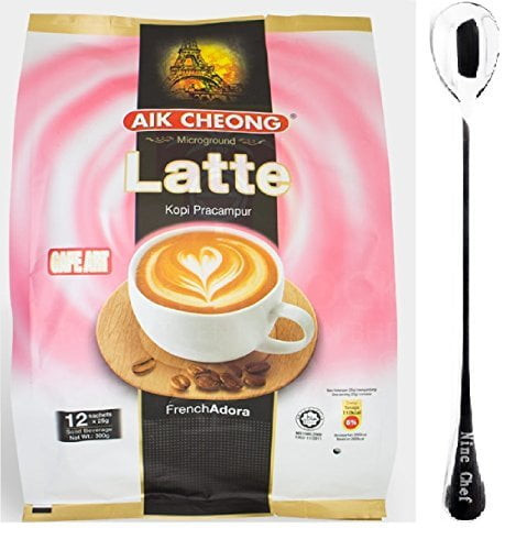 Ninechef Bundle Aik Cheong Malaysia Latte Kopi Pracampur (1 Pack)+ 1 Ninechef Spoon