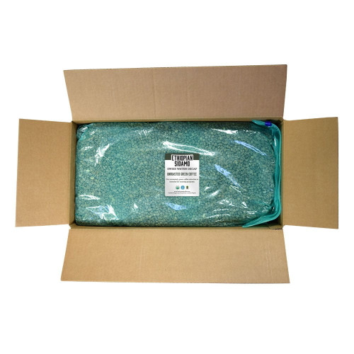 Fresh Roasted Coffee, Organic Green Ethiopian Sidamo Decaf Coffee Beans, 25 Lb