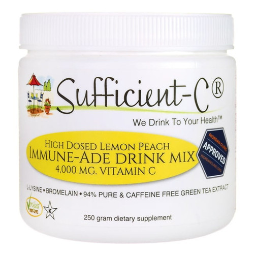 Sufficient-c High Dosed Immune-ade Drink Mix - Lemon Peach 250 G Pwdr