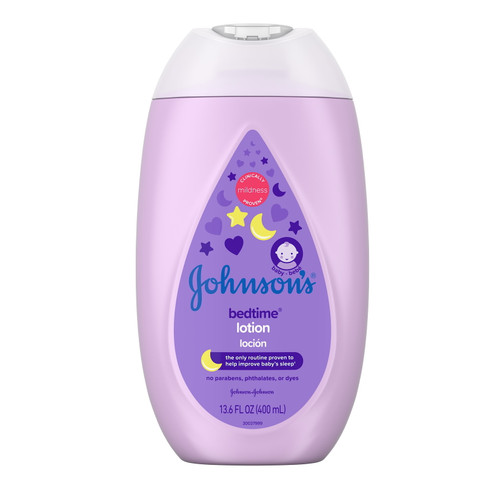 Johnson's Moisturizing Bedtime Baby Lotion, Paraben-free, 13.6 Fl. Oz