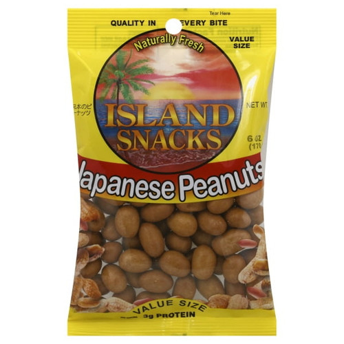 Island Snacks Japanese Peanuts, 6 Oz.
