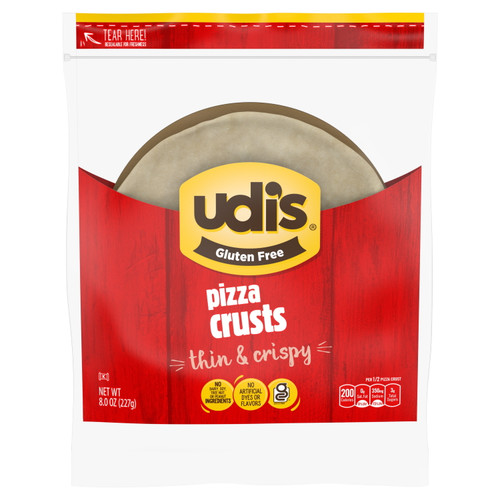 Udi's Gluten Free Thin & Crispy Pizza Crusts, 8 Oz, 2 Ct