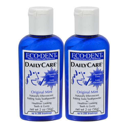 Eco-dent, Daily Care, Baking Soda Toothpowder, Original Mint, 2 Oz ( 2 Pack )