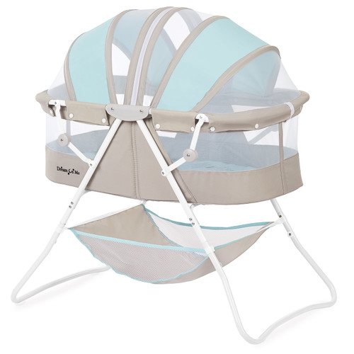 Dream On Me Karley Bassinet In Blue And Gray