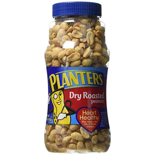 Planters Peanuts Dry Roasted Salted 16 Oz