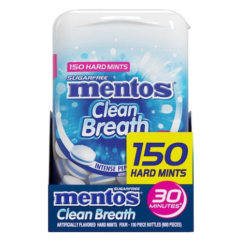 (price/case)mentos 1654516 Clean Breath Peppermint, 150 Count