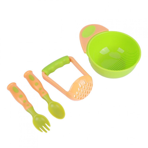 Ftvogue Bowl Spoons Set, Non Toxic 4pcs Baby Food Masher, For Baby Food Mash Mash Fine Home