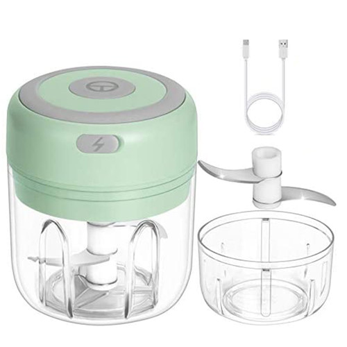 Wireless Electric Mini Garlic Chopper, Small Food Processor Usb Charging With 2 Cup (250ml & 100ml), Portable Garlic Slicer Masher Blender For Ginger, Vegetables, Onion, Nuts, Pepper, Meat, Baby Food