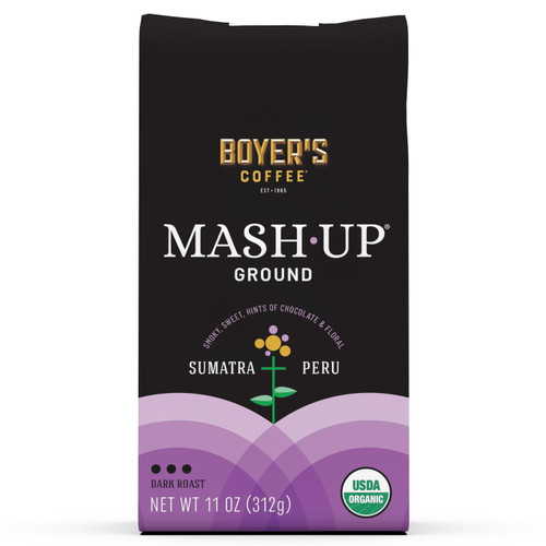 Mash-up Organic Sumatra + Peru Blend, Ground Coffee, Dark Roast, 11 Oz