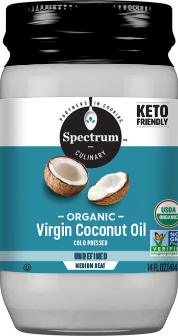 Spectrum Culinary Organic Unrefined Virgin Coconut Oil, 14 Fl Oz Pack Of 6