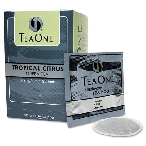Tea One-tea Pods, Tropical Citrus Green, 14/box