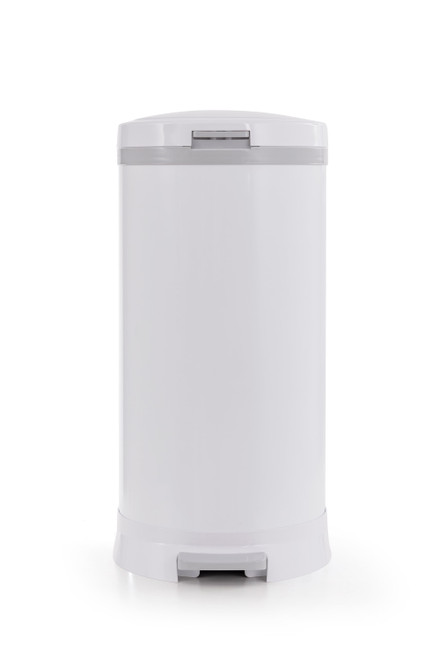 Bubula Premium Steel Diaper Waste Pail With Step Open, White