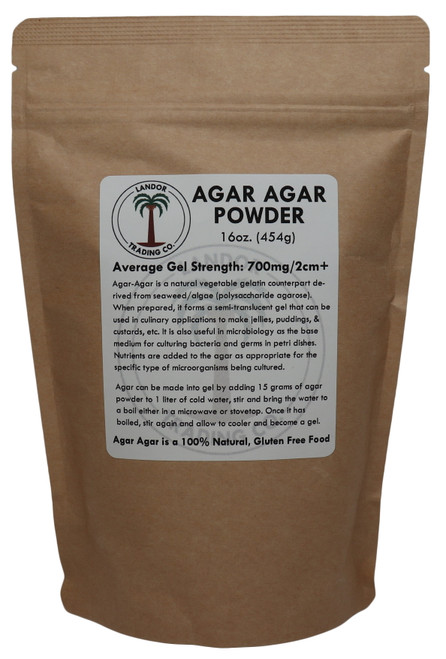 Agar Agar Powder 16 Ounces - Average Gel Strength