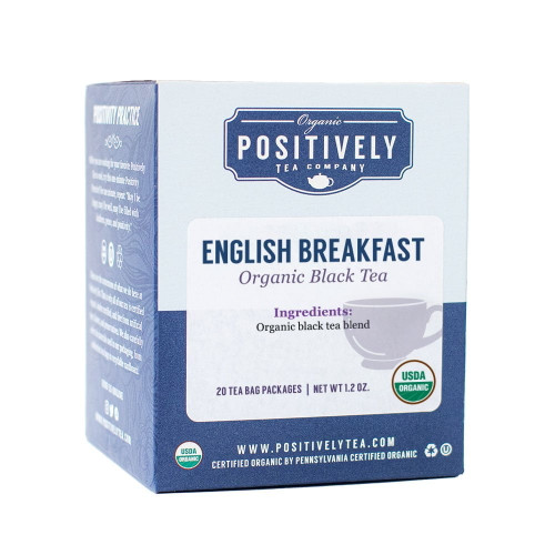 Positively Tea's Organic English Breakfast, Black Tea Bags, 20 Ct Tea Bags
