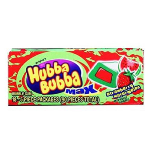 Product Of Hubba Bubba Max, Strawberry/watermelon, Count 18 (5s) - Gum / Grab Varieties & Flavors