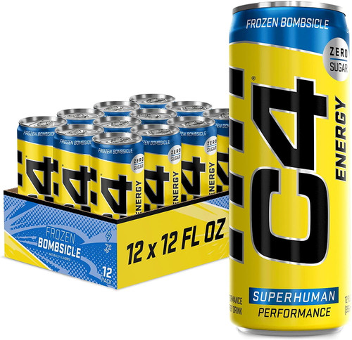 C4 Energy Drink 12oz (pack Of 12) - Frozen Bombsicle - Sugar Free Pre Workout Performance Drink With No Artificial Colors Or Dyes