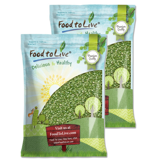 Split Green Peas, Non-gmo Verified, 18 Pounds — Raw, Vegan, Kosher — By Food To Live