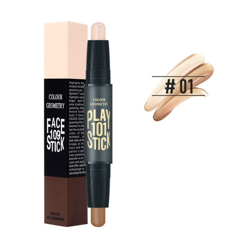 Contour & Highlighting Stick-face Contour Stick Brighten Makeup Effect Concealer Waterproof Highlighter Bronzer Stick, A1
