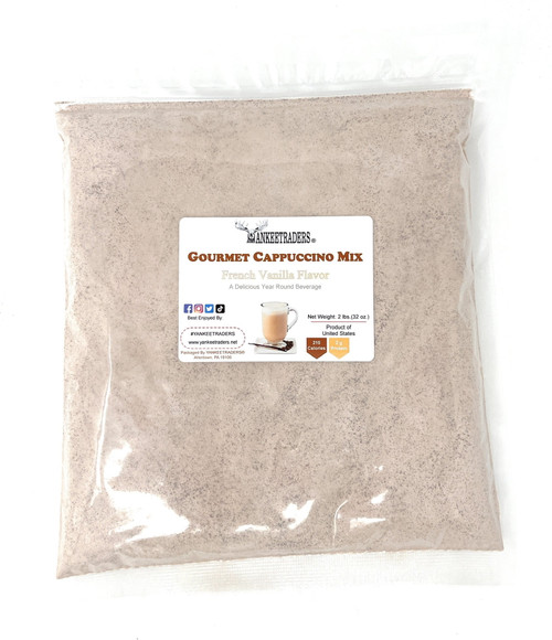 Yankeetraders Instant French Vanilla Cappuccino Mix, 2 Lb (make Hot, Iced Or Frozen)