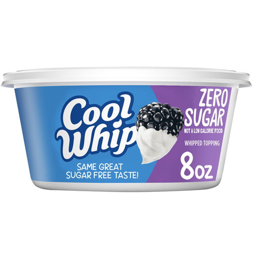 Cool Whip Zero Sugar Whipped Cream Topping, 8 Oz Tub