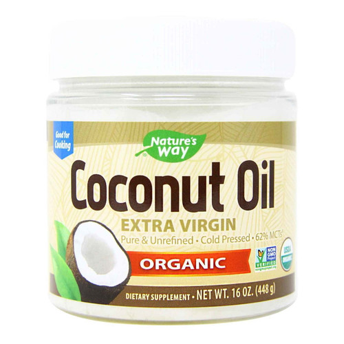 Natures Way Organic Extra Virgin Coconut Oil - 16 Oz (454 G)
