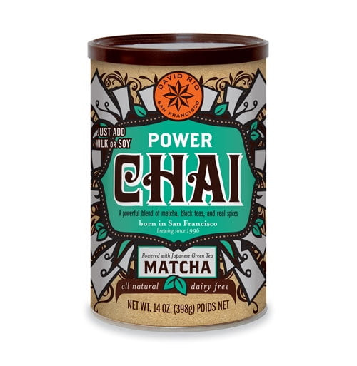 David Rio Power Chai Matcha, Powdered Tea, 14 Oz