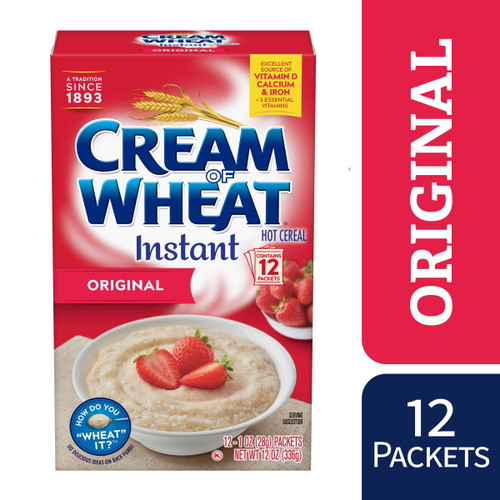 Cream Of Wheat, Instant Hot Cereal, Original, 1 Oz, 12 Packets