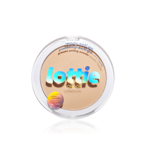 Lottie London Ready Set! Go Pressed Powder, Warm Translucent