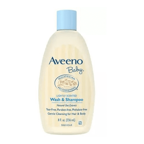 Aveeno Baby Wash & Shampoo For Hair & Body, Tear-free, 8 Oz. 2-pack